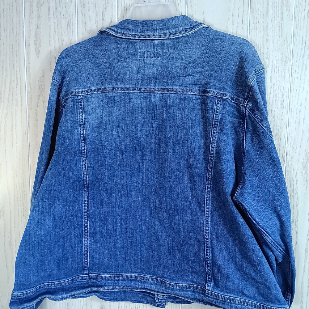 AVA and VIV size 4X denim Jean jacket blue - Picture 8 of 13